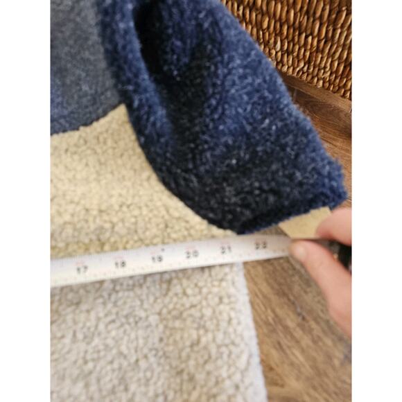 Current Seen Vintage Teddy Sherpa Jacket Women's Size S Oversized Colorblock - Picture 5 of 7